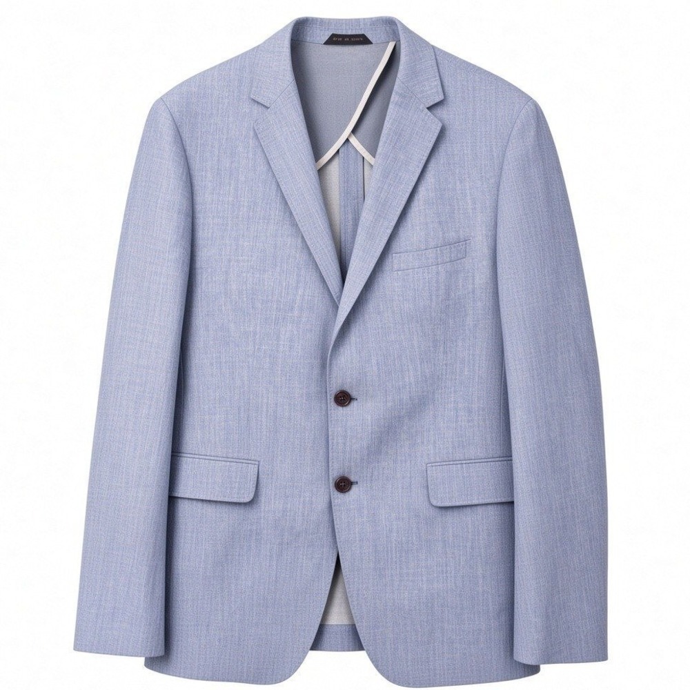 HUGO BOSS Miles2 Blue Sport Coat Suit Blazer 42R Guabello DOBG Coastal Stylish
